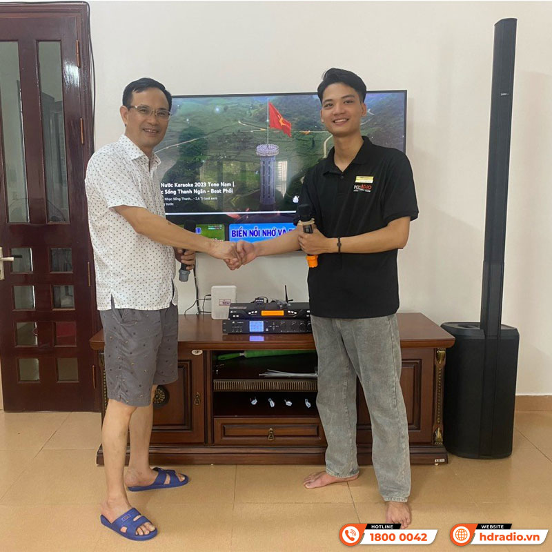 Lắp dàn karaoke đỉnh cao trị giá gần 82 triệu đồng cho chú Chinh ở Thái Bình