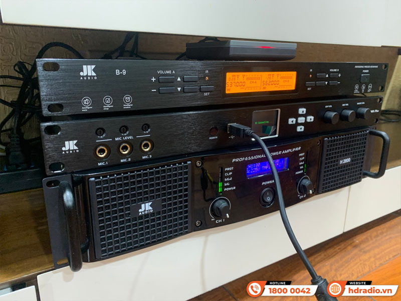 Lắp Dàn karaoke HDR67 kết hợp Sub PolkAudio HTS12 cho anh Tú