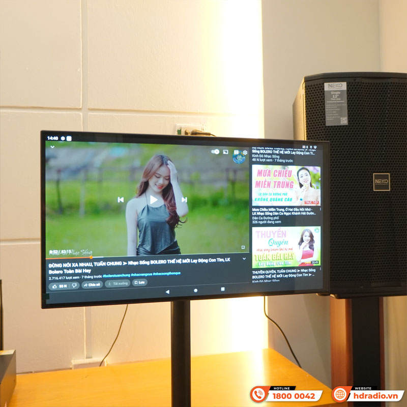 Lắp dàn karaoke GD83 kết hợp sub Paramax 1000 và màn hình Tomko cho chú Cầm