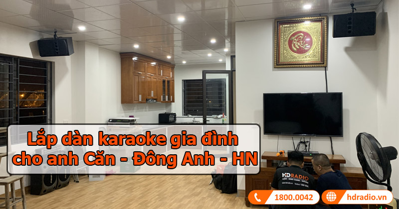 Lắp dàn karaoke gia đình HK36 cực hay cho anh Căn ở Đông Anh, Hà Nội, tổng giá trị chỉ hơn 29 triệu (JKAudio B3 Plus, Neko DK1000, JKAudio H2600, Wharfedale 5090)