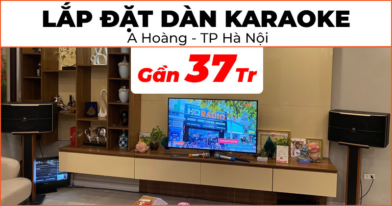 Lắp đặt bộ Dàn karaoke cực hay trị giá gần 37 triệu đồng cho anh Hoàng ở Cầu Diễn, Nam Từ Liêm, Hà Nội (JBL Pasion 12, JKAudio B5 Plus, X3000 Pro, H2600, Chân loa gỗ 80cm)