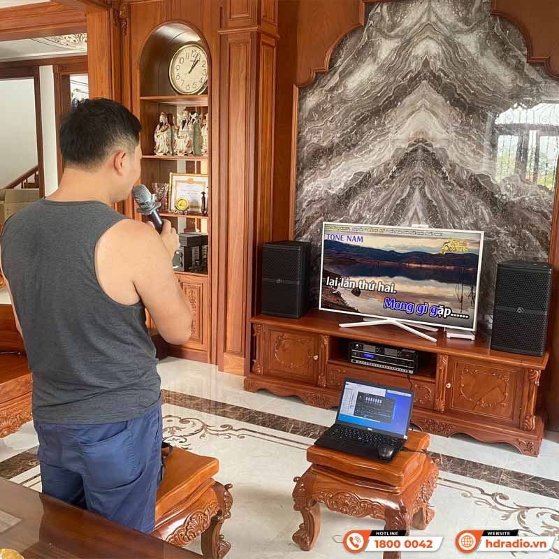 Lắp dàn karaoke trị giá hơn 36 triệu cho anh Đức ở Hà Nội