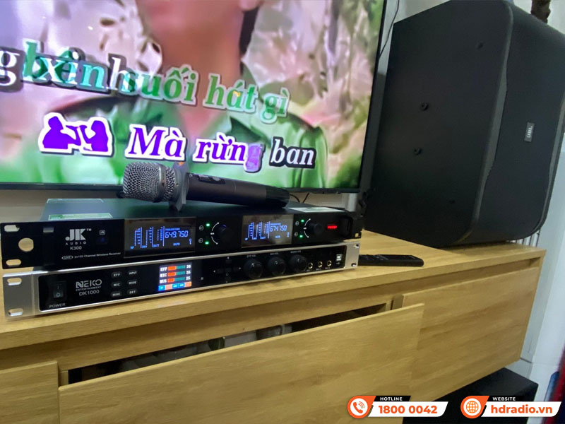 Lắp dàn karaoke JBL GD75 kết hợp sub Paramax SW-1800 cho anh Phú