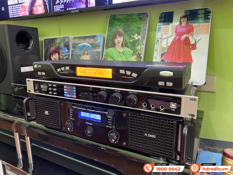 Lắp Dàn Karaoke JBL KH27 kết hợp sub Paramax SW-1800 cho chị Hằng