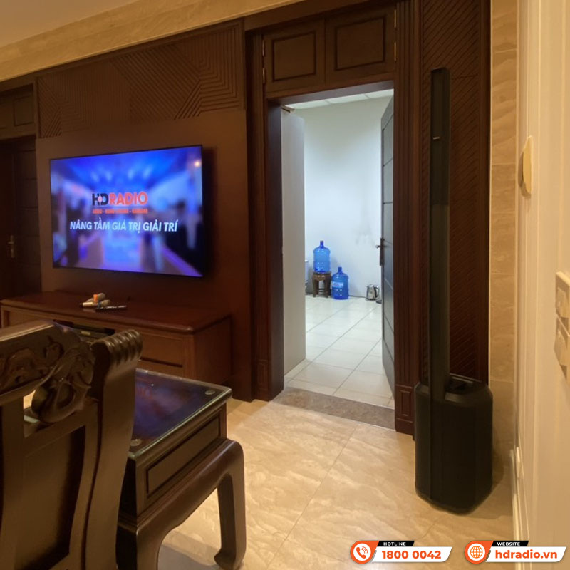 lắp dàn karaoke kết hợp đầu màn vietk cho công ty catalan