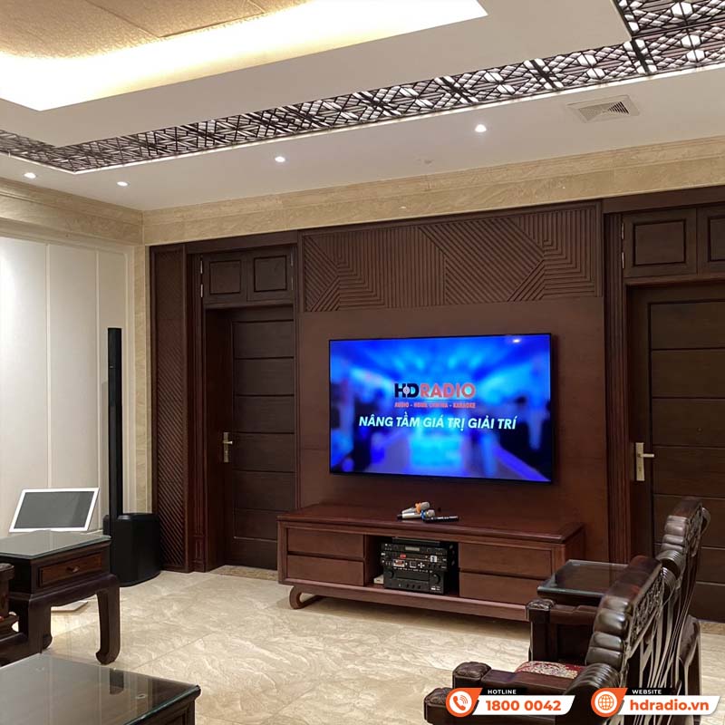 lắp dàn karaoke kết hợp đầu màn vietk cho công ty catalan