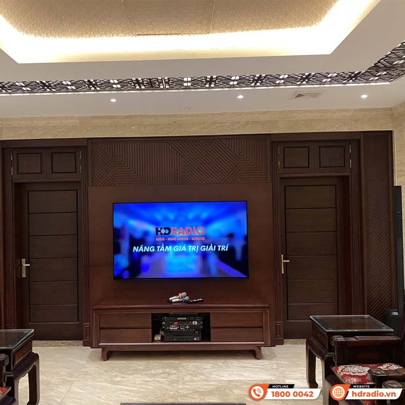 lắp dàn karaoke kết hợp đầu màn vietk cho công ty catalan