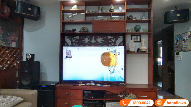 anh thực tế công trình dàn karaoke của chú Hằng