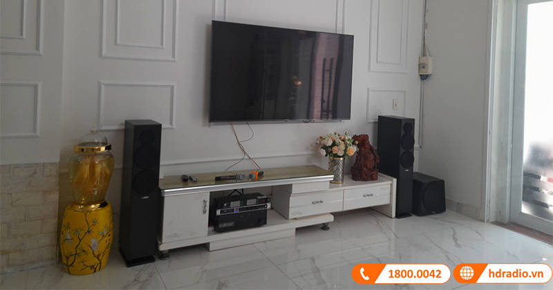 Setup cấu dàn nghe nhạc và karaoke Gia Đình cho anh Triều ở Tân Phú, Hồ Chí Minh ( Yamaha NS-F150, Neko DK 1000, JKAudio K300)