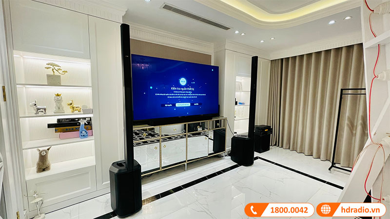 ảnh thực tế công trình dàn karaoke trị giá hơn 114 triệu đồng của chị Trang