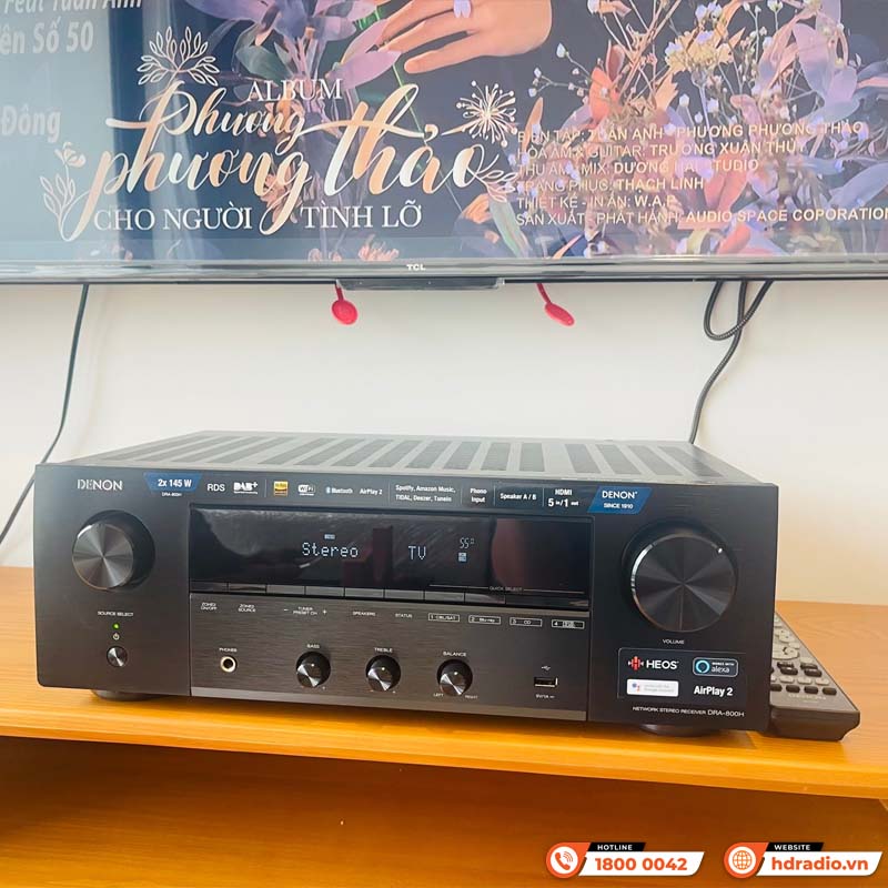 Amply Denon DRA-800H (2 Kênh, 100W/CH, HEOS, AirPlay 2, Bluetooth, WiFi, HDMI, Optical, Analog RCA)-26