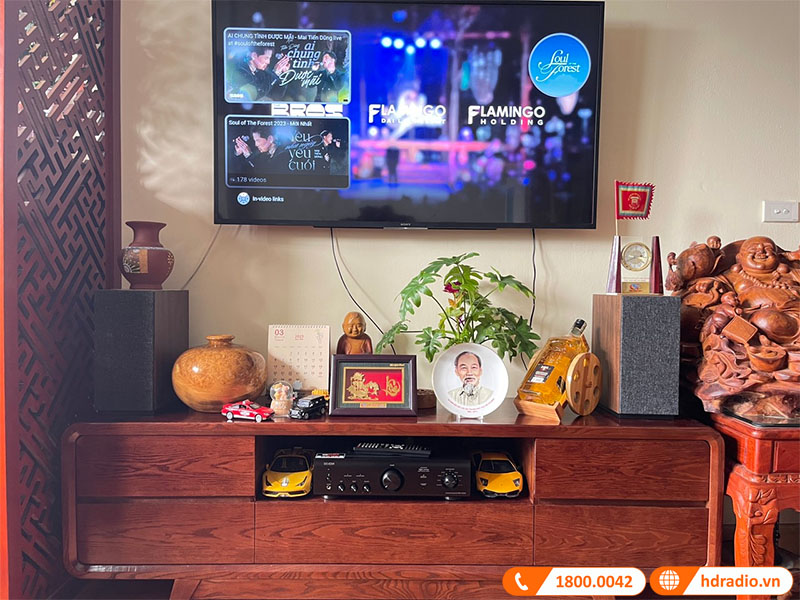 dàn nghe nhạc trị giá hơn 14 triệu đồng của anh Khởi ở huyện Thanh Trì, Hà Nội