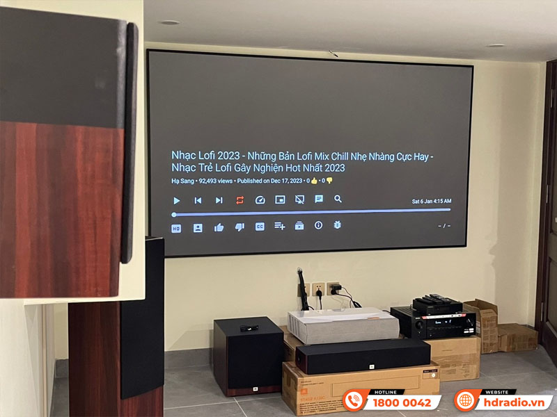 Lắp dàn xem phim nghe nhạc hơn 152 triệu cho anh Minh