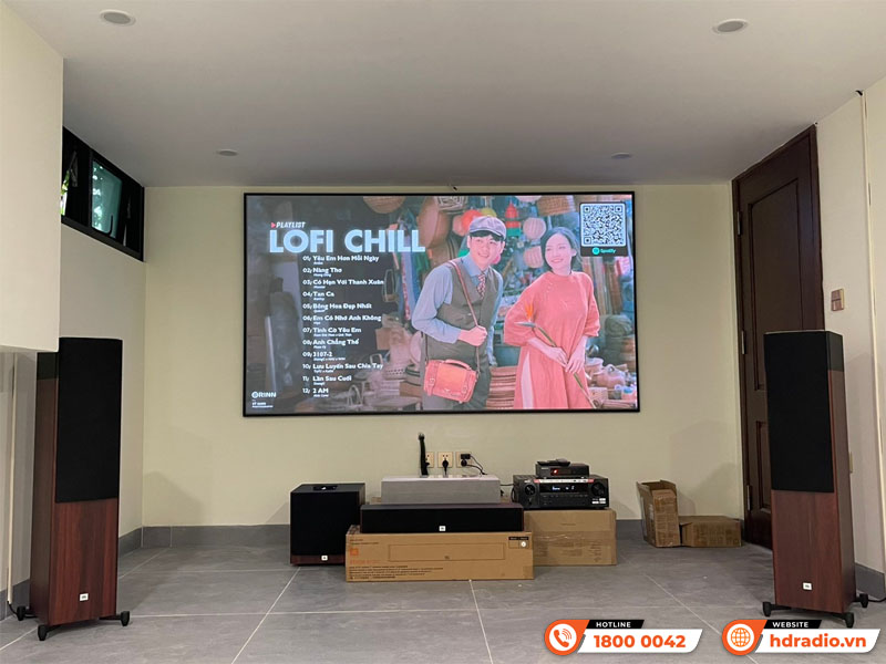 Lắp dàn xem phim nghe nhạc hơn 152 triệu cho anh Minh