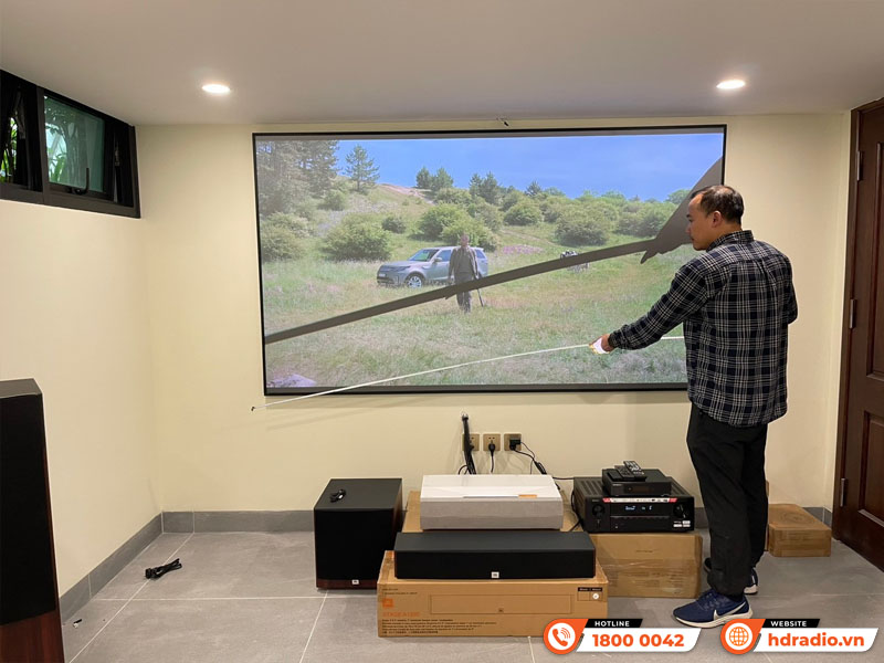 Lắp dàn xem phim nghe nhạc hơn 152 triệu cho anh Minh