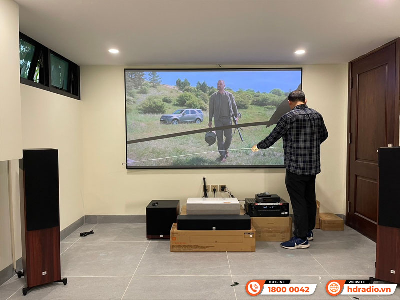 Lắp dàn xem phim nghe nhạc hơn 152 triệu cho anh Minh