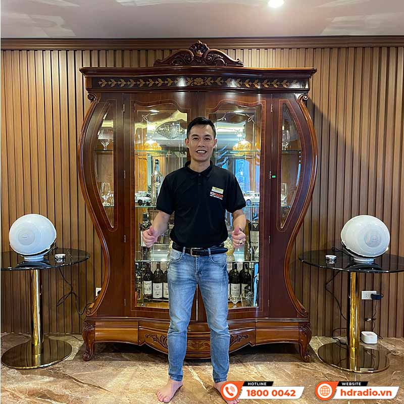 Bàn giao và Lắp đặt Cặp Loa Cabasse The Pearl cho anh Chữ