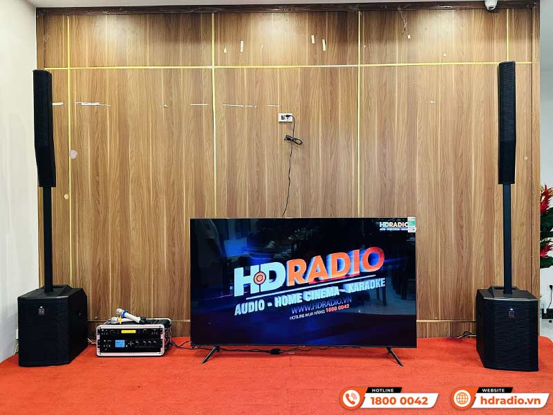 Lắp đặt Dàn âm thanh karaoke, sân khấu biểu diễn Column Array SK22 trị giá hơn 180 triệu đồng cho anh Quang