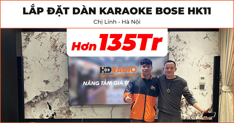 Lắp đặt Dàn Karaoke Bose HK11 cao cấp trị giá hơn 135 triệu đồng cho chị Diệu Linh ở Hoàng Mai, Hà Nội (Bose L1 PRO16, JKaudio X9900 Pro, JKAudio B9)