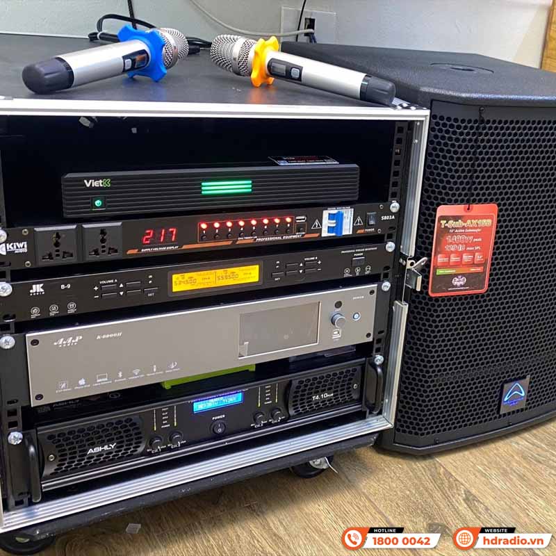 Lắp đặt hệ thống dàn âm thanh karaoke cao cấp cho anh Khải