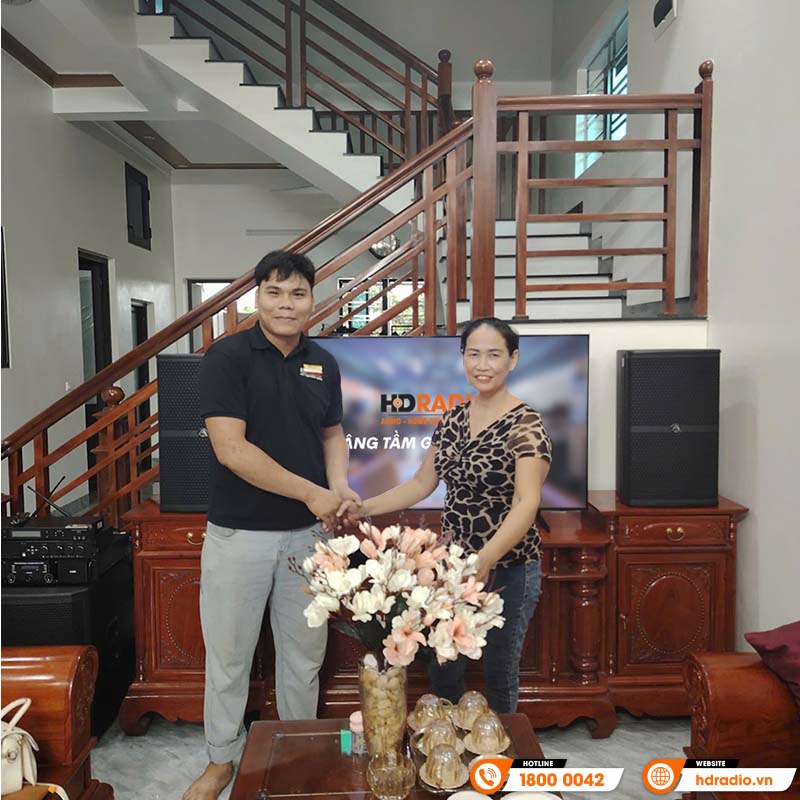 Lắp đặt dàn karaoke cao cấp trị giá hơn 82 triệu đồng cho cô Huệ ở Huyện Yên Mỹ, Hưng Yên