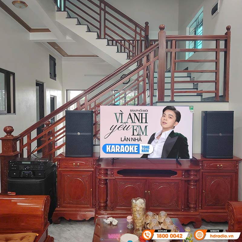 Lắp đặt dàn karaoke cao cấp trị giá hơn 82 triệu đồng cho cô Huệ ở Huyện Yên Mỹ, Hưng Yên