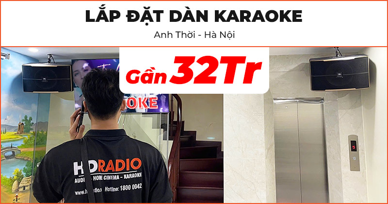 Lắp đặt Dàn karaoke cho anh Thời ở Bắc Từ Liêm