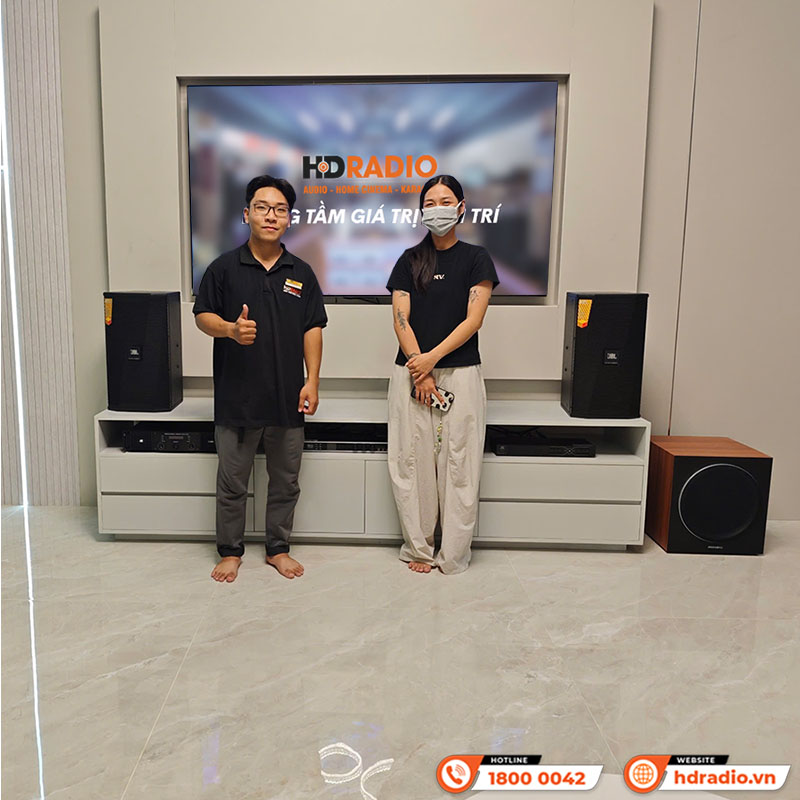 Lắp đặt Dàn karaoke chất lượng cho gia đình anh Trung