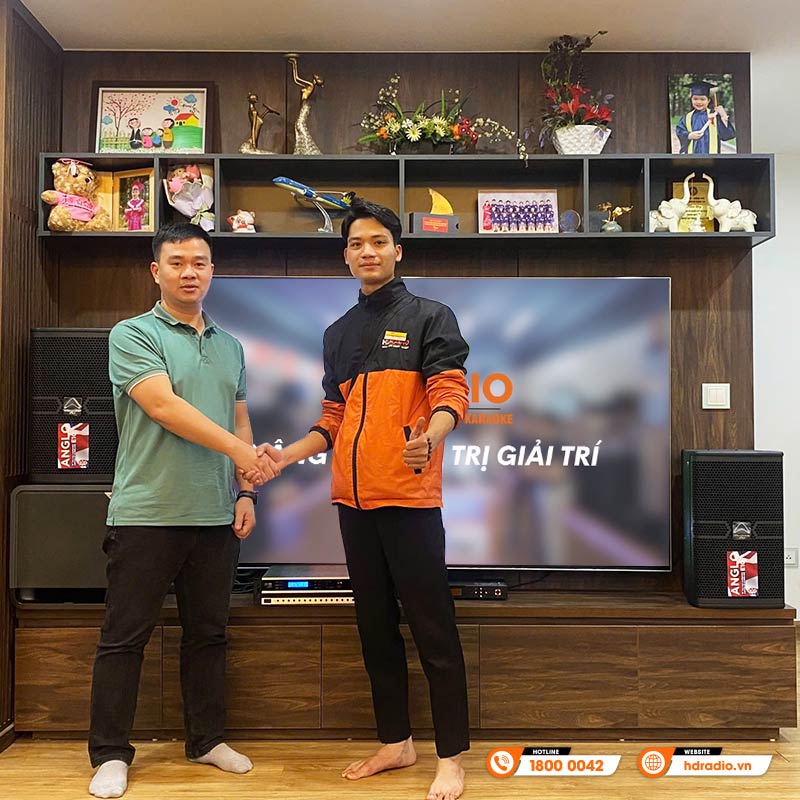 Lắp đặt Dàn karaoke cho gia đình chị Oanh
