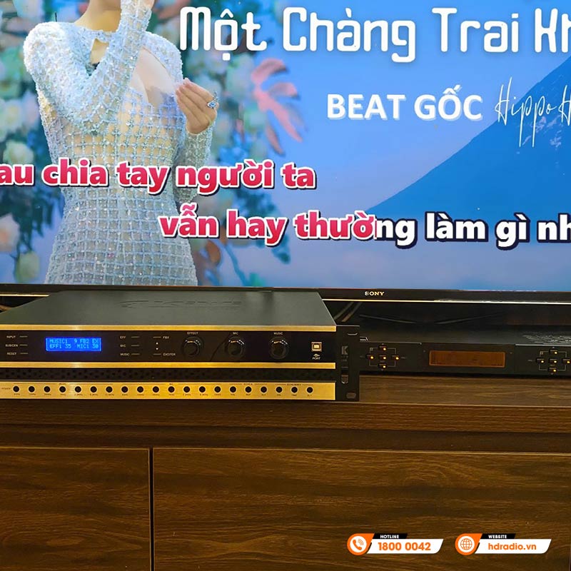 Lắp đặt Dàn karaoke cho gia đình chị Oanh