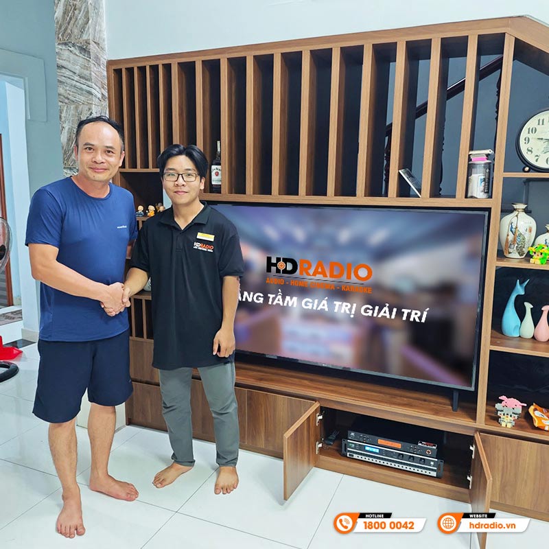 Lắp đặt Dàn karaoke cho gia đình chị Quý