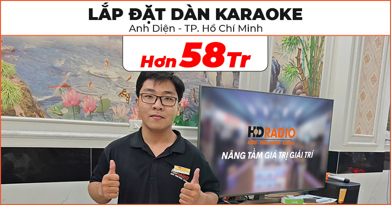 Lắp đặt Dàn karaoke cực chất trị giá hơn 58 triệu đồng cho anh Diện ở Huyện Hóc Môn, Hồ Chí Minh