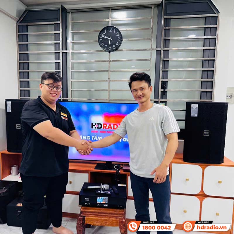 Lắp đặt Dàn karaoke gia đình GD83 cho anh Hiếu