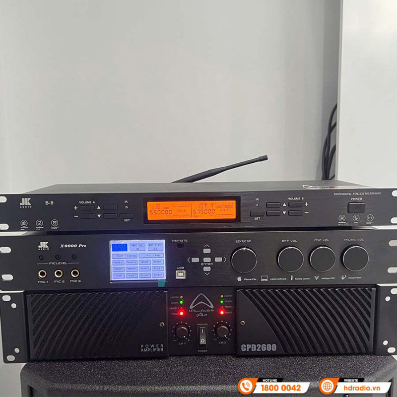 Dàn karaoke gia đình KHD29 (Wharfedale Anglo E10, Wharfedale CPD2600, JKaudio X9000 Pro, JKAudio B9, Wharfedale AX15B)-5
