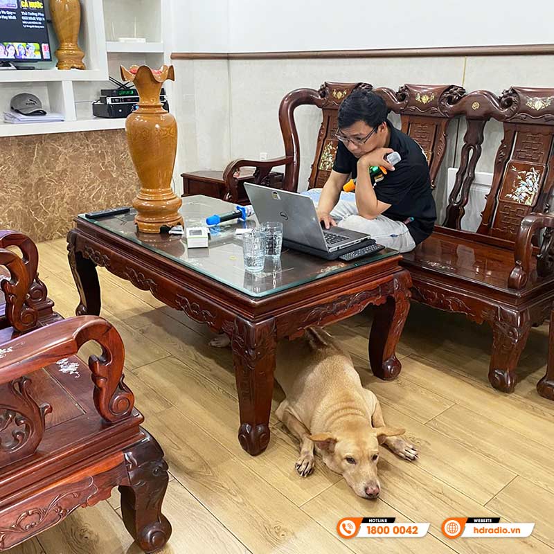 Lắp đặt Dàn karaoke gia đình KHD49 cho gia đình chú Thái