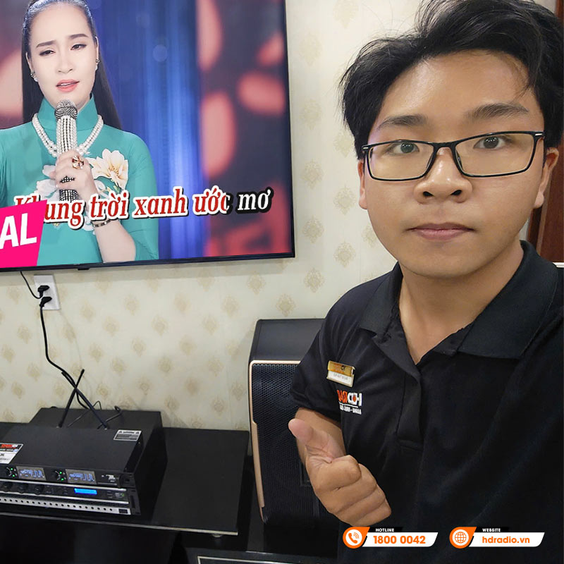 Lắp đặt Dàn karaoke JBL GD07 cho gia đình chị Hương