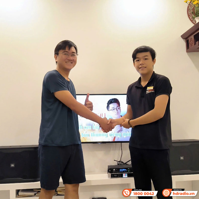 Lắp đặt Dàn Karaoke JBL GD75 chất lượng cho anh Việt