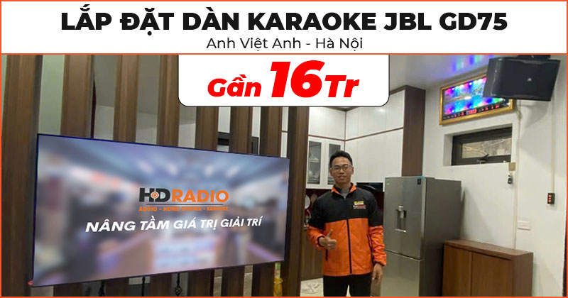 Lắp đặt Dàn Karaoke JBL GD75 cực hay chưa tới 16 triệu đồng cho anh Việt Anh ở Quận Tây Hồ, Hà Nội (JBL RM210, NEKO DK1000, JKAudio K300)