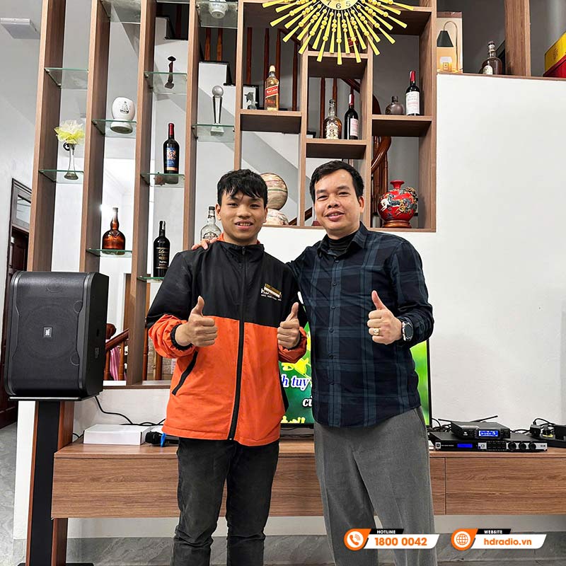 Lắp đặt Dàn Karaoke JBL GD91 kết hợp Sub Paramax D30 cho anh Định