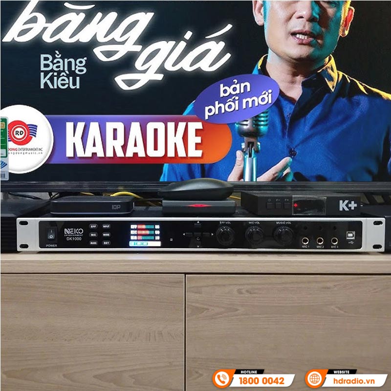Lắp đặt Dàn Karaoke JBL GD93 kết hợp Đầu VietK cho anh Hào