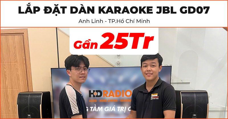 Dàn karaoke JBL gia đình GD07 của anh Linh