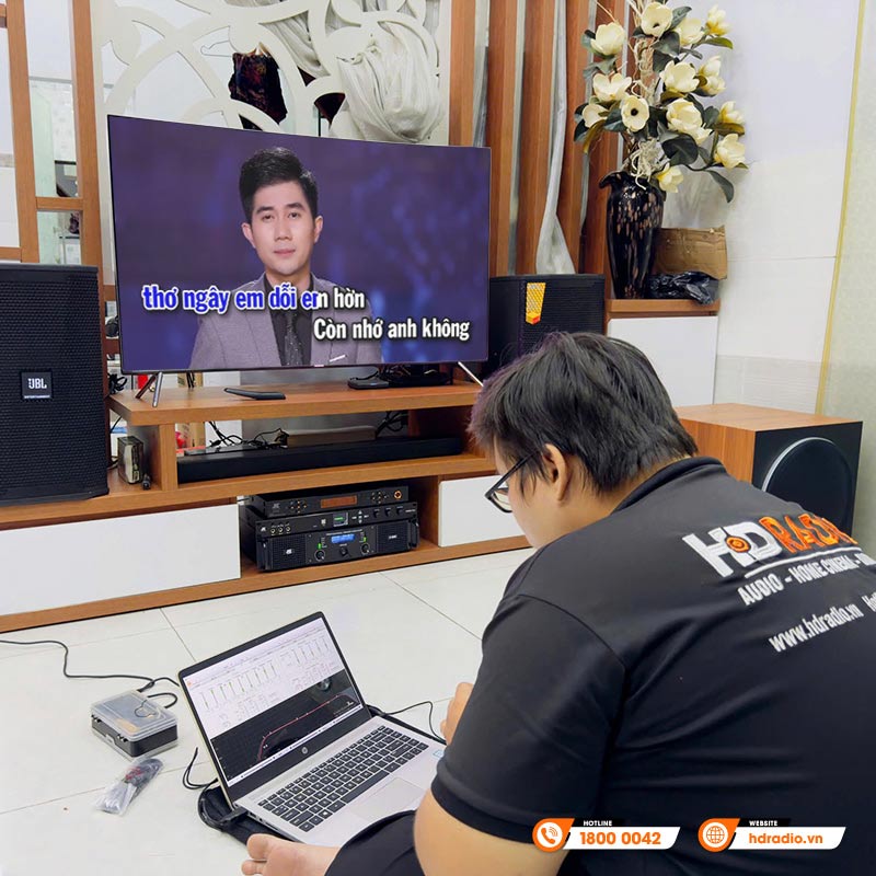 Lắp đặt Dàn karaoke JBL KH79 cực chất lượng trị giá hơn 51 triệu đồng cho anh Phát