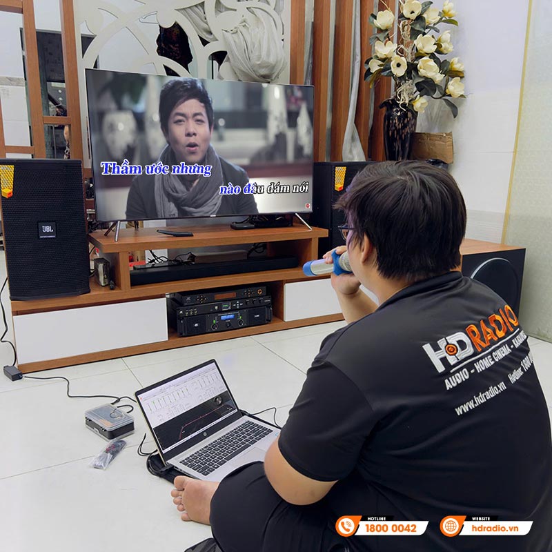 Lắp đặt Dàn karaoke JBL KH79 cực chất lượng trị giá hơn 51 triệu đồng cho anh Phát