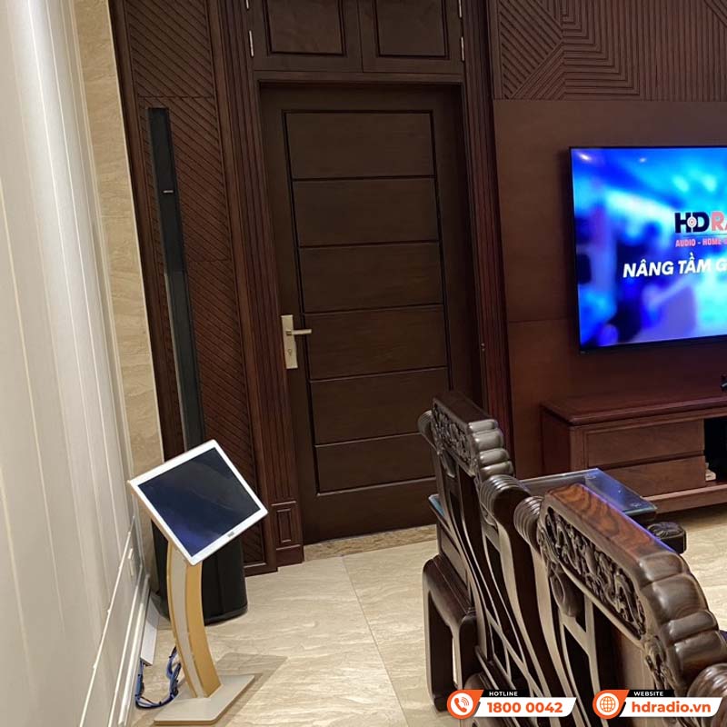 lắp dàn karaoke kết hợp đầu màn vietk cho công ty catalan