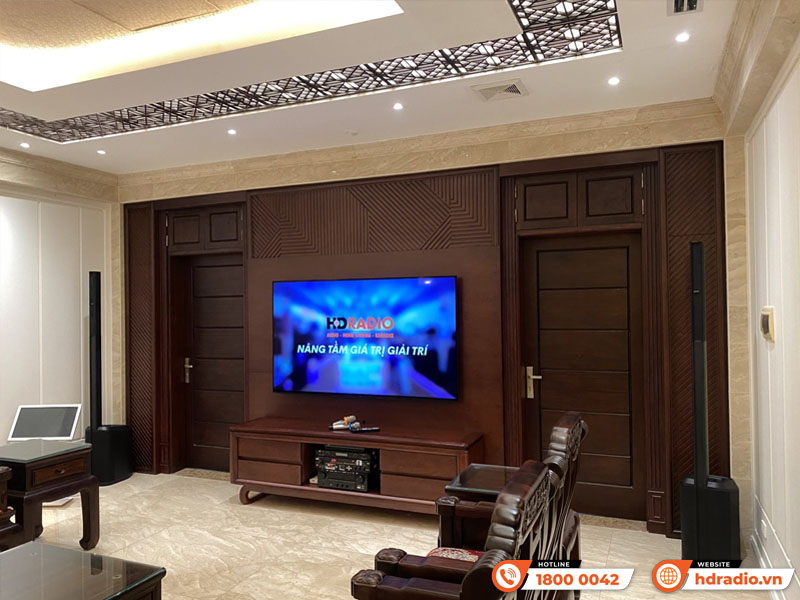 lắp dàn karaoke kết hợp đầu màn vietk cho công ty catalan