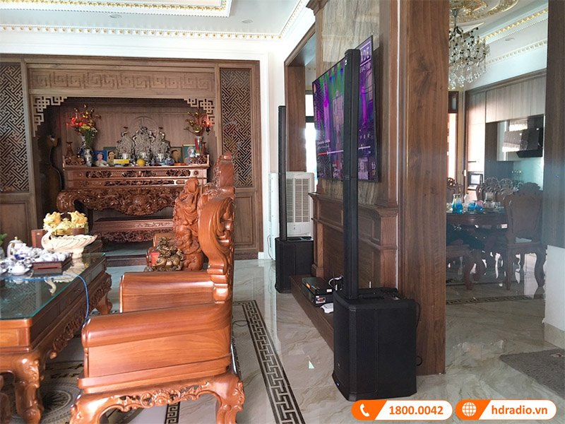 Lắp dàn karaoke cao cấp GD44 trị giá 124 triệu đồng cho anh Hướng ở Khoái Châu, Hưng Yên 