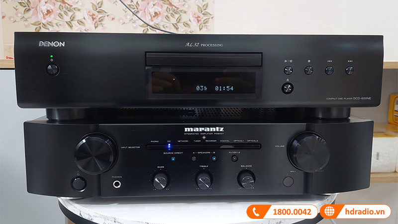 Amply Marantz PM6007 và Đầu CD Denon DCD 600NE Amply Marantz PM6007 và Đầu CD Denon DCD 600NE