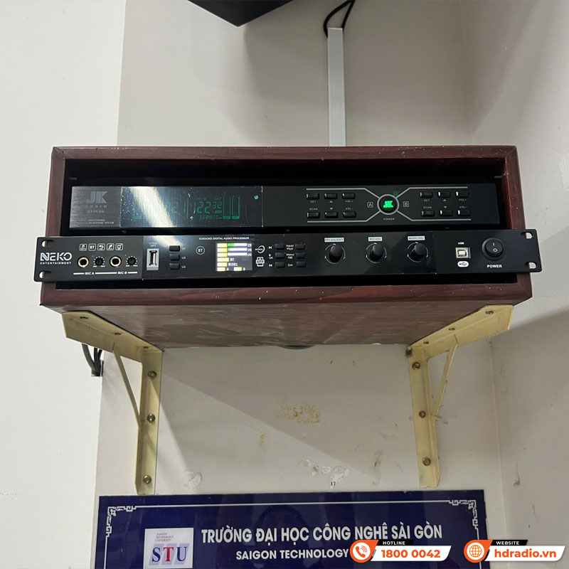 Lắp đặt hệ thống âm thanh giảng dạy kết hợp karaoke cho phòng học của Trường Đại học Công nghệ Sài Gòn