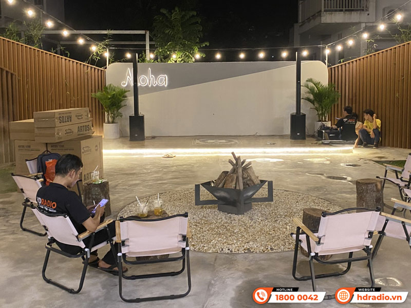 Lắp đặt hệ thống âm thanh karaoke Sân Khấu trị giá hơn 45 triệu đồng tại quán Cafe Aloha