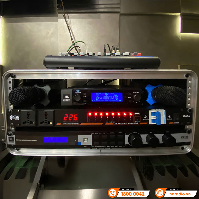 Dàn âm thanh sân khấu biểu diễn Column Array SK17 (JBL PRX ONE, KX180A, VM200, Yamaha MG12XU, Tủ Rack ABS 4U)-3